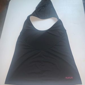 Kiava halter hoodie, open back